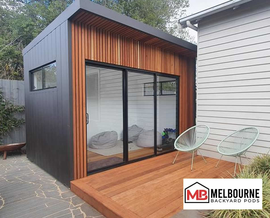 Teenage retreat backyard pod showing compact, cost-effective layout